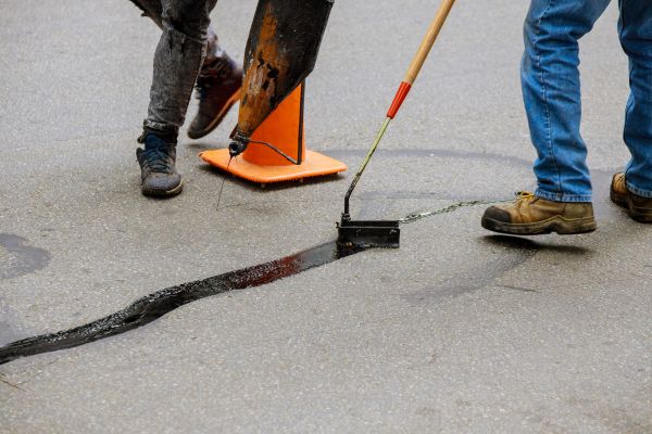Parking Lot Crack Sealing in Pleasanton